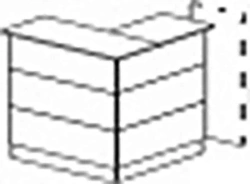 Ресепшн угловой левый 15 101L Серия "STEEL Reception"