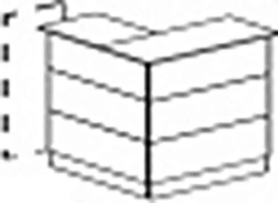 Ресепшн угловой правый 15 101R Серия "STEEL Reception"