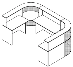 Стол-барьер рабочий ПМ-9
